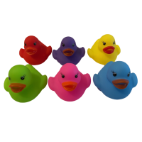 6 Gekleurde badeendjes