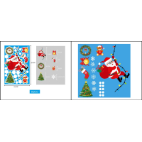Kerst raamstickers - Set 3