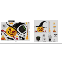 Halloween raamstickers - Set 4