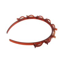 Diadeem met clips - Bruin