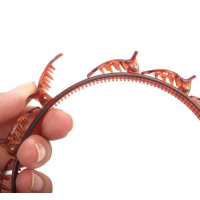 Diadeem met clips - Bruin