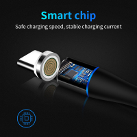 Magnetische oplaad & data kabel - 1m - 3 in 1 Lightning/Type-C/Micro