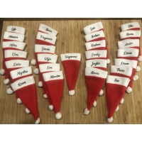 Kerst bestekhouders - Kerstmutsjes (gepersonaliseerd)