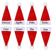 Kerst bestekhouders - Kerstmutsjes (gepersonaliseerd)