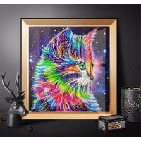 Coloured Cat - 25x25cm