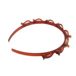 Diadeem met clips - Bruin