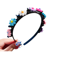 Diadeem met clips - Gekleurde Bloemen