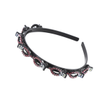 Diadeem met clips en Strass steentjes - Roze