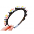 Diadeem met clips - Regenboog Bloemen