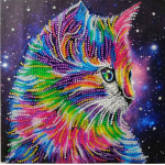 Coloured Cat - 25x25cm