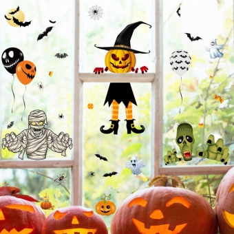 Halloween raamstickers - Set 4