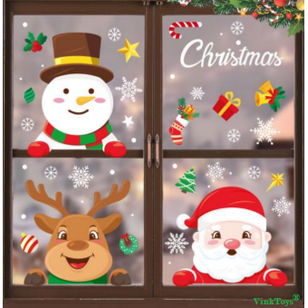 Kerst raamstickers - Set 2