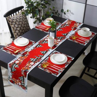 Tafelloper met placemats - Merry Christmas