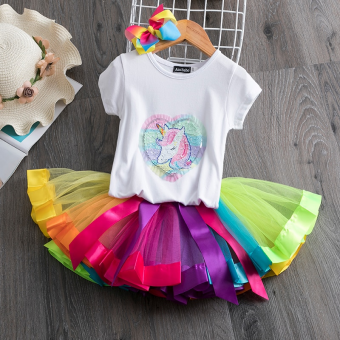 Tutu Set - Pailletten Unicorn