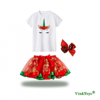 Kerst tutu set - Rood/Groen