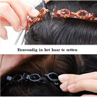 Diadeem met clips - Bruin
