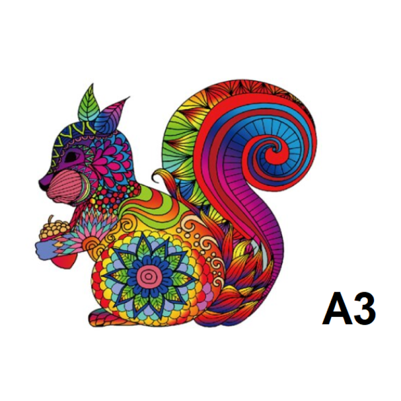 Houten Puzzel - Eekhoorn A3