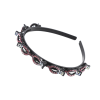 Diadeem met clips en Strass steentjes - Roze