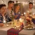Tafelloper met placemats - Santa Claus