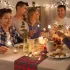 Tafelloper met placemats - Kerstman