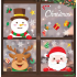 Kerst raamstickers - Set 2